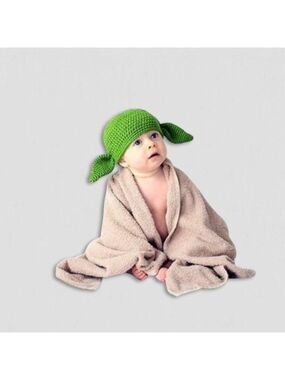 Baby Yoda crochet hat Grogu Mandalorian soft stretchy fairy Halloween costume